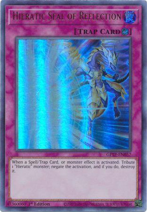 Hieratic Seal Of Reflection - Gftp-en057 - Ultra Rare 1st Edition  Cherry  Collectables