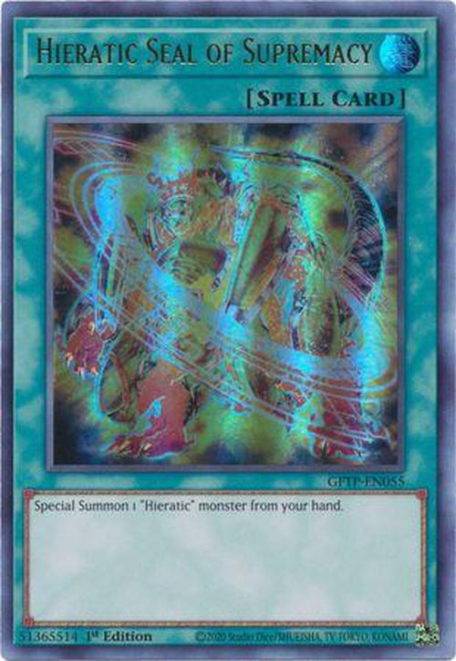 Hieratic Seal of Supremacy - GFTP-EN055 - Ultra Rare 1st Edition-Cherry Collectables