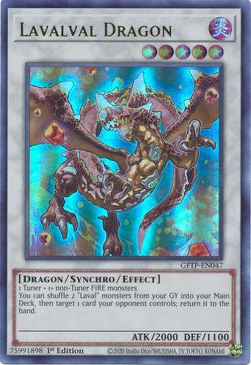 Lavalval Dragon - GFTP-EN047 - Ultra Rare 1st Edition-Cherry Collectables