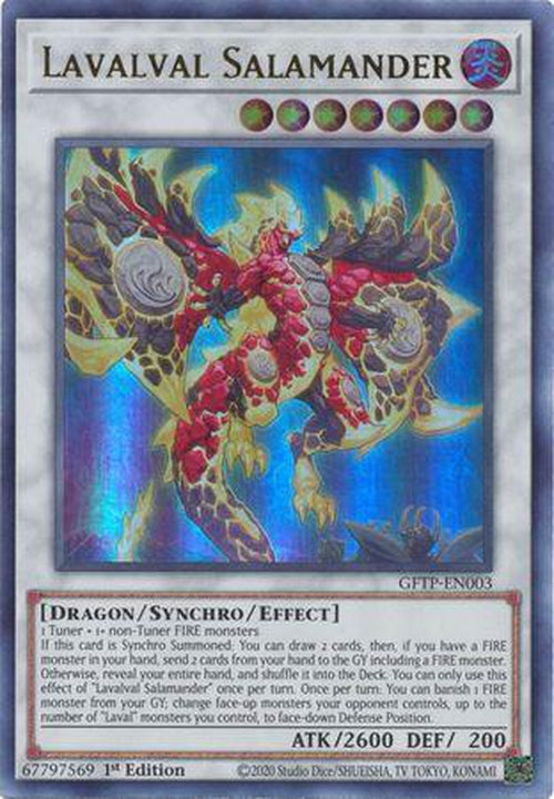 Lavalval Salamander - GFTP-EN003 - Ultra Rare 1st Edition-Cherry Collectables