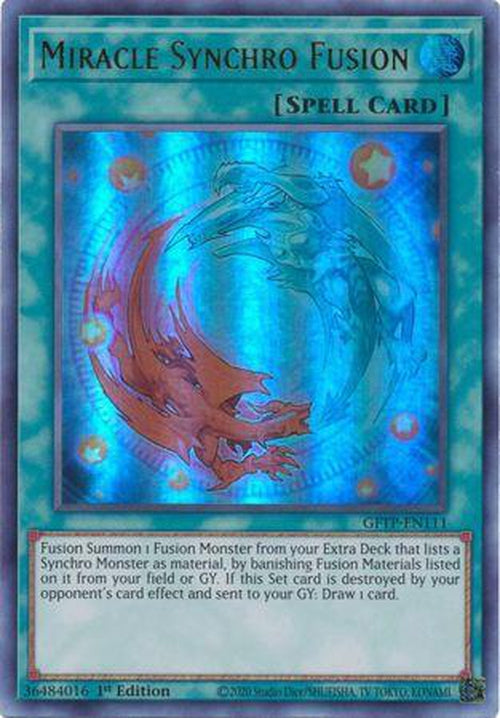 Miracle Synchro Fusion - GFTP-EN111 - Ultra Rare 1st Edition-Cherry Collectables
