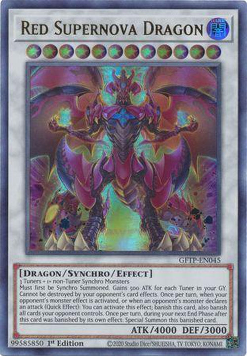 Red Supernova Dragon - GFTP-EN045 - Ultra Rare 1st Edition-Cherry Collectables