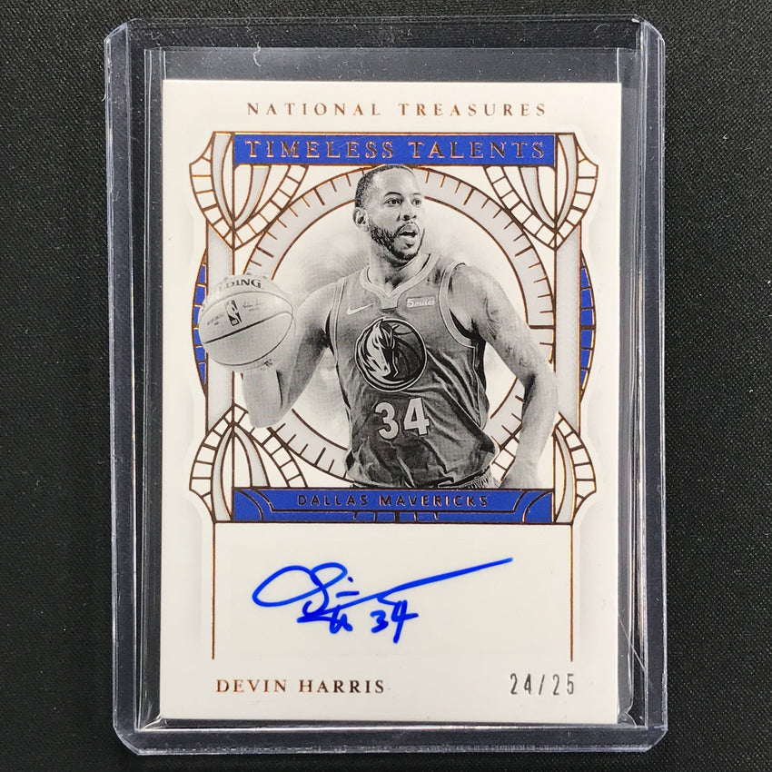 2020-21 National Treasures Devin Harris Timeless Talents Auto Bronze 24/25