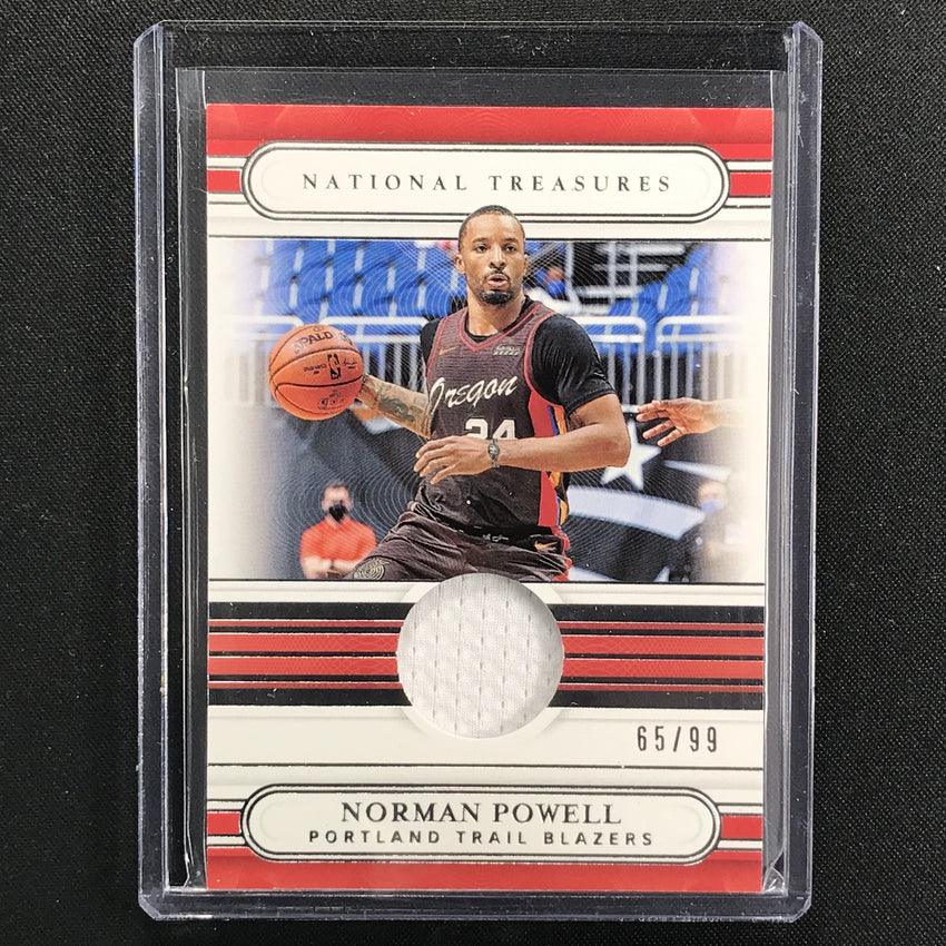 2020-21 National Treasures Norman Powell Jersey Treasures 65/99