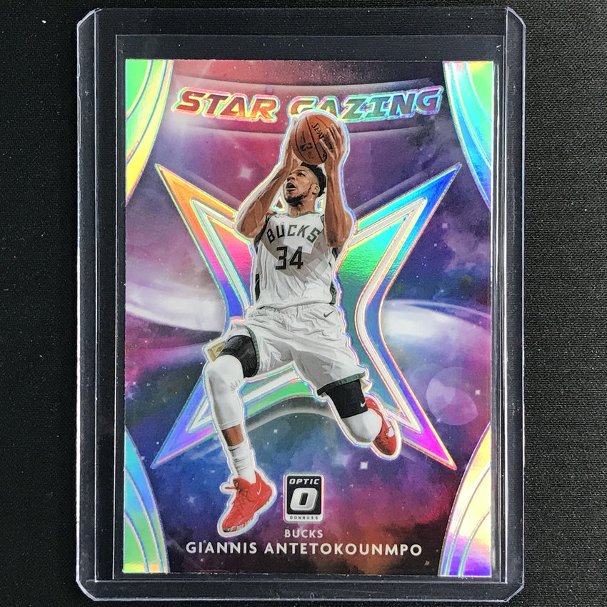 2020-21 Donruss Optic GIANNIS ANTETOKOUNMPO Star Gazing Holo Silver #5