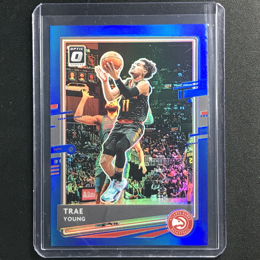2020-21 Donruss Optic Trae Young Blue 43/59