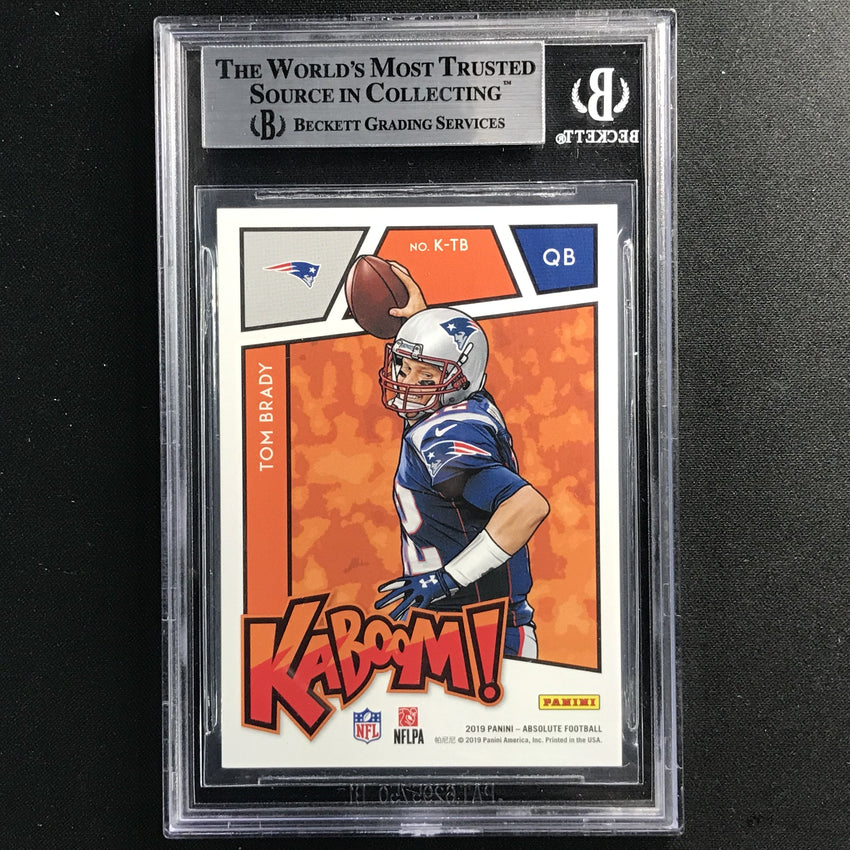 2019 Absolute Tom Brady Kaboom Case-hit Ssp No 1 BGS 9 056