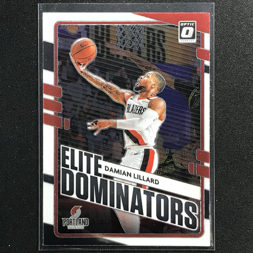 2020-21 Donruss Optic DAMIAN LILLARD Elite Dominators Base #9