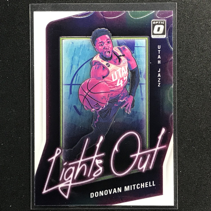 2020-21 Donruss Optic Donovan Mitchell Lights Out Base No 6