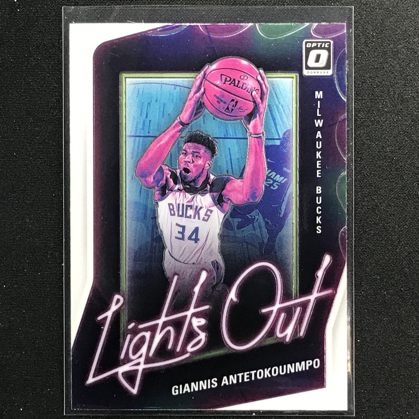 2020-21 Donruss Optic GIANNIS ANTETOKOUNMPO Lights Out Base #11