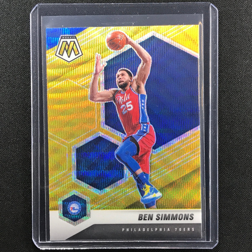 2020-21 Mosaic Ben Simmons Gold Wave Sp No 104