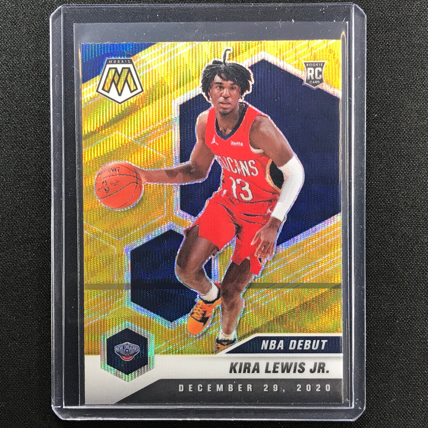 2020-21 Mosaic Kira Lewis Jr. Nba Debut Rookie Gold Wave Sp No 280