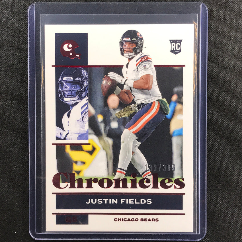 2021 Chronicles Justin Fields Rookie Chronicles Base Set Red 132/399