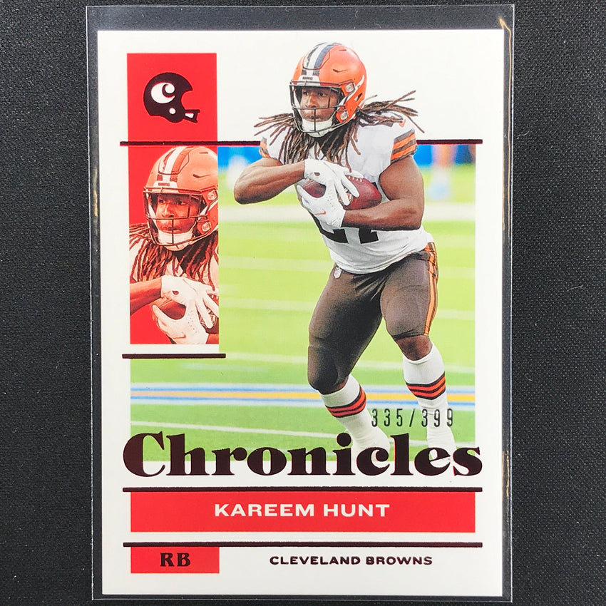 2021 Chronicles Kareem Hunt Chronicles Base Set Red 335/399