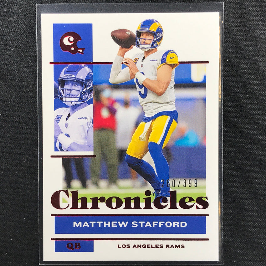 2021 Chronicles Matthew Stafford Chronicles Base Set Red 260/399