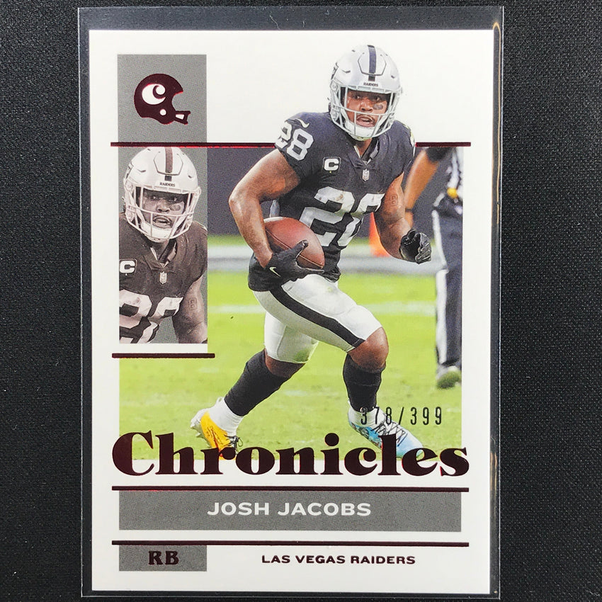 2021 Chronicles Josh Jacobs Chronicles Base Set Red 378/399