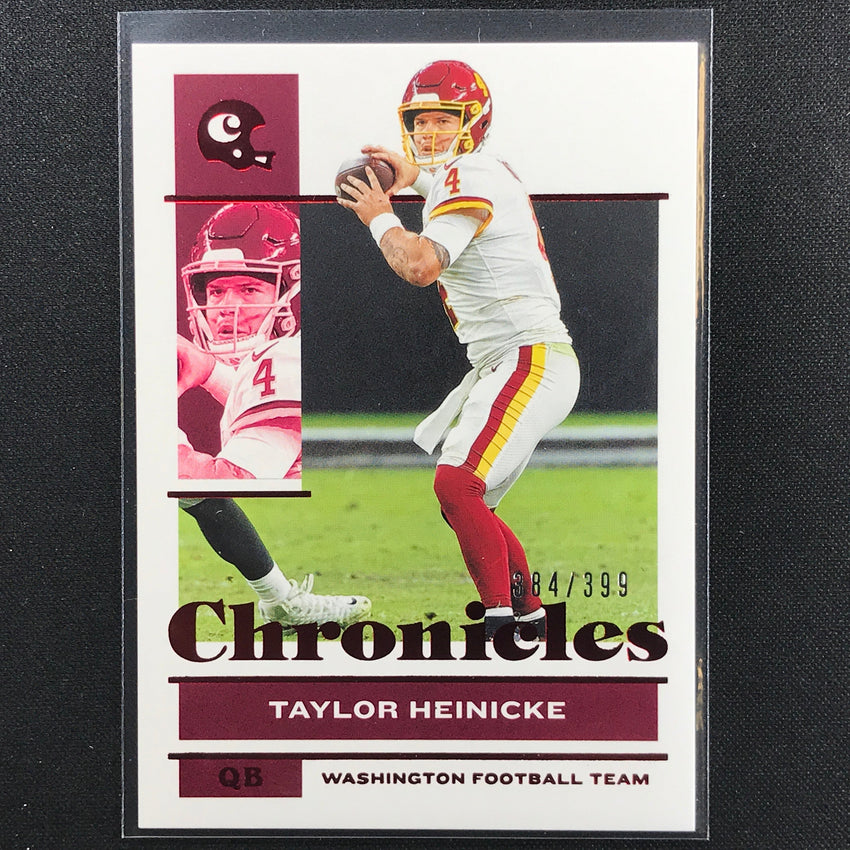 2021 Chronicles Taylor Heinicke Chronicles Base Set Red 384/399