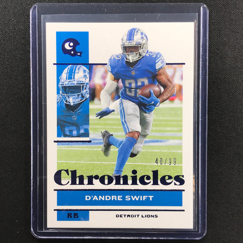 2021 Chronicles Dandre Swift Chronicles Base Set Blue 40/99