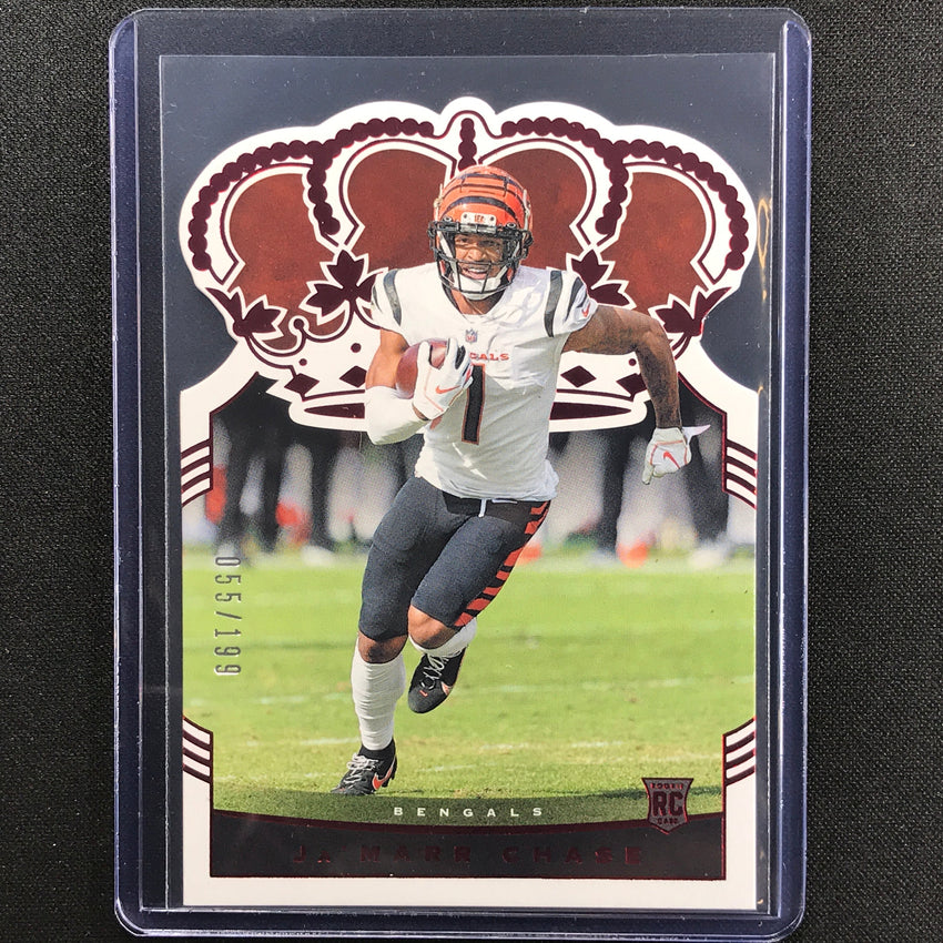 2021 Chronicles Jamarr Chase Crown Royale Rookie Red 55/199
