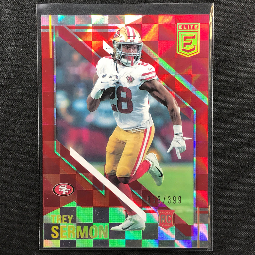2021 Chronicles Trey Sermon Donruss Elite Rookie Red 33/399