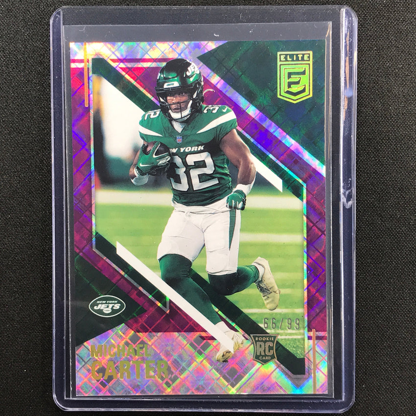 2021 Chronicles Michael Carter Donruss Elite Rookie Purple 66/99