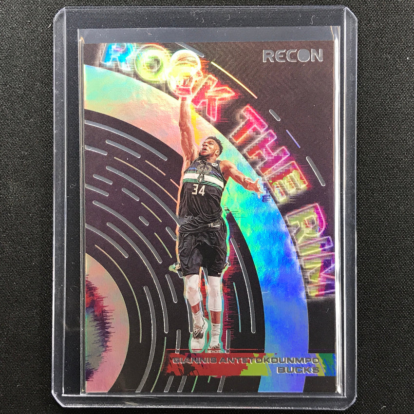 2021-22 Recon Giannis Antetokounmpo Rock The Rim Base No 5