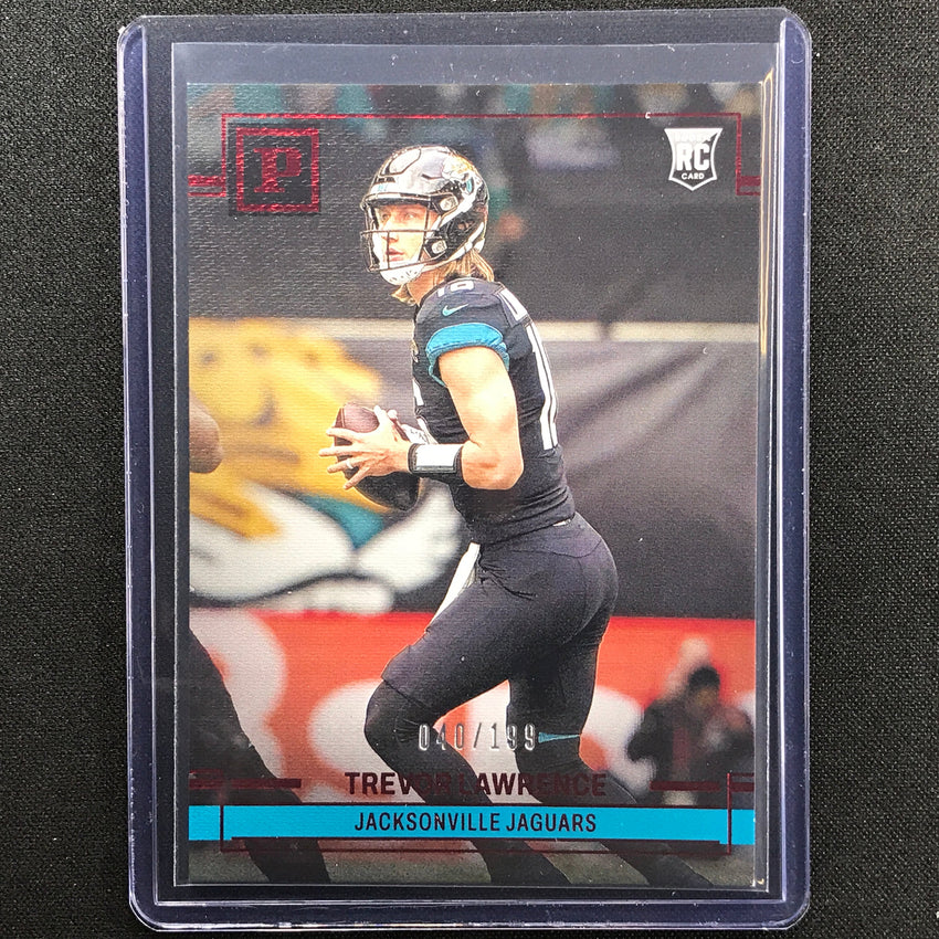 2021 Chronicles Trevor Lawrence Panini Base Set Rookie Red 40/199