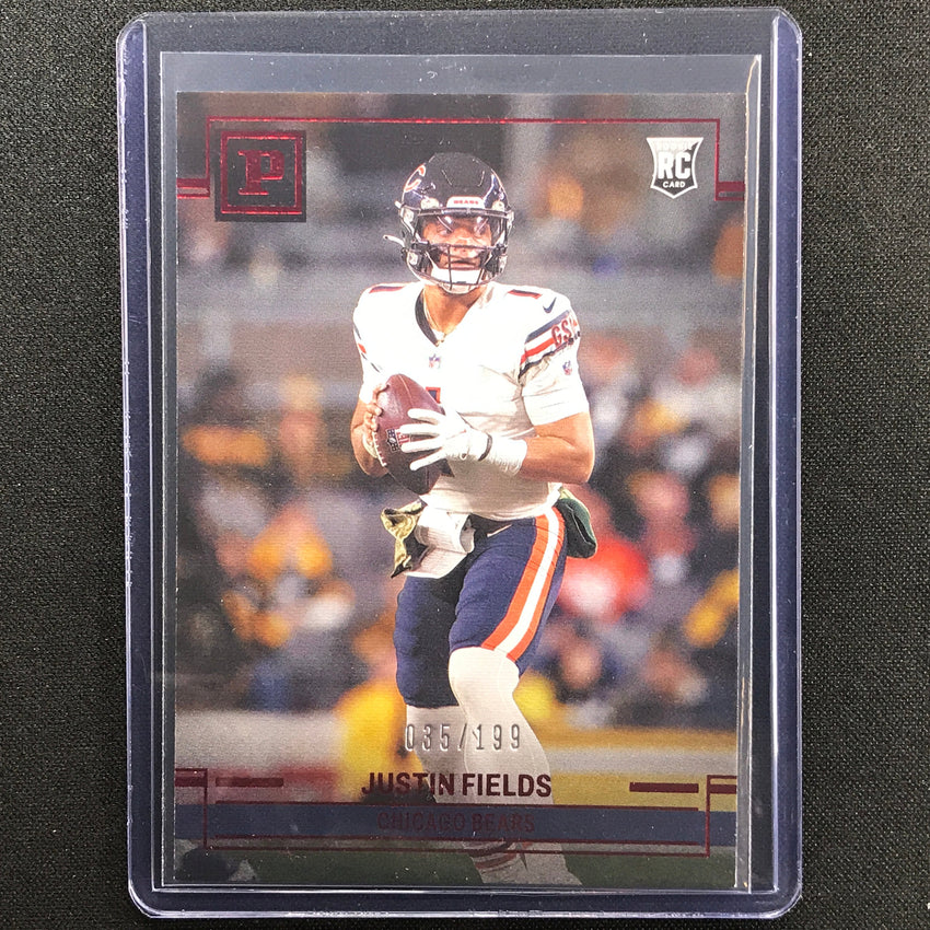 2021 Chronicles Justin Fields Panini Base Set Rookie Red 35/199