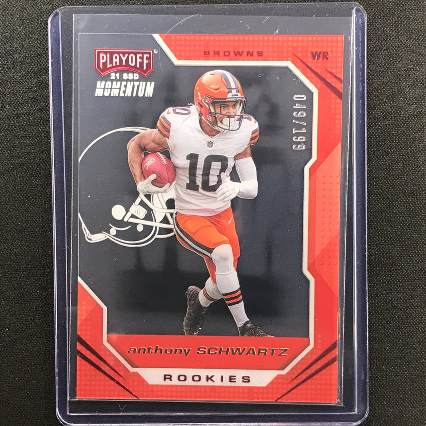 2021 Chronicles Anthony Schwartz Playoff Momentum Rookie Red 49/199