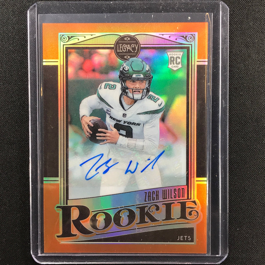 2021 Chronicles Zach Wilson Legacy Update Rookie Auto Orange 26/35