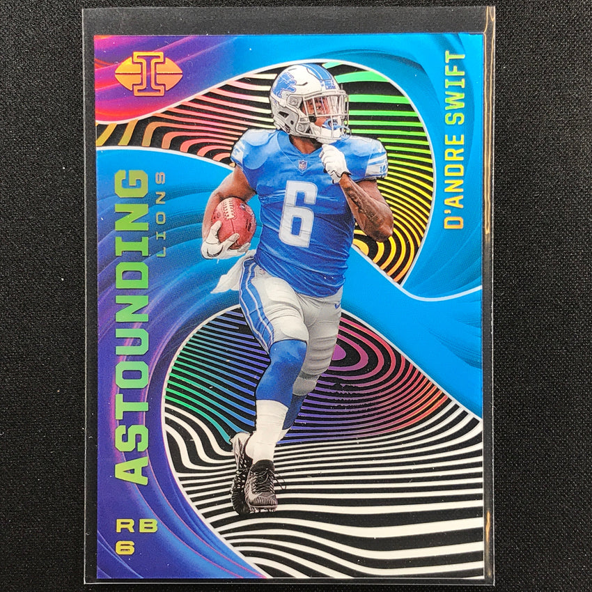 2020 Illusions Dandre Swift Astounding Acetate Rookie Light Blue /299