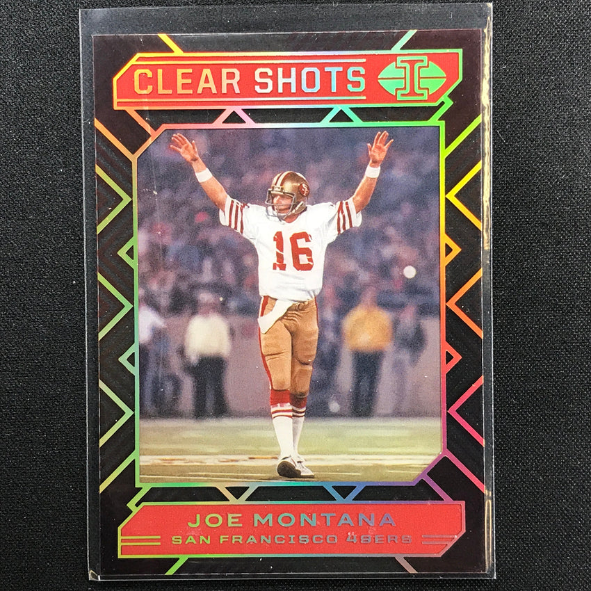 2020 Illusions Joe Montana Clear Shots Acetate Red /149