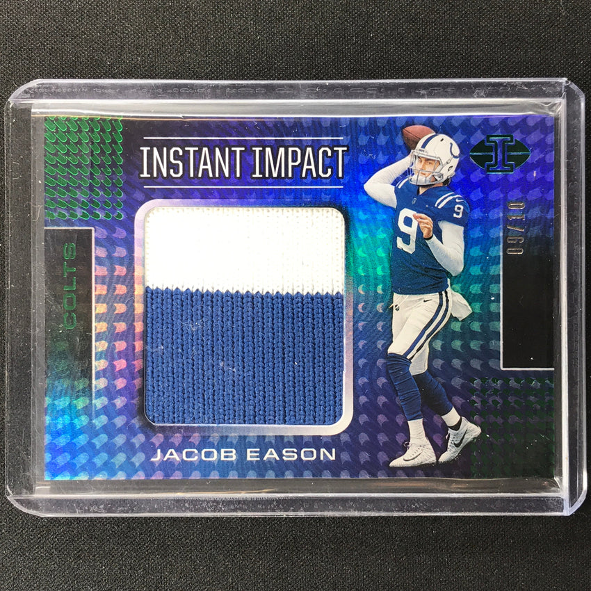2020 Illusions Jacob Eason Instant Impact Rookie Patch Green 9/10