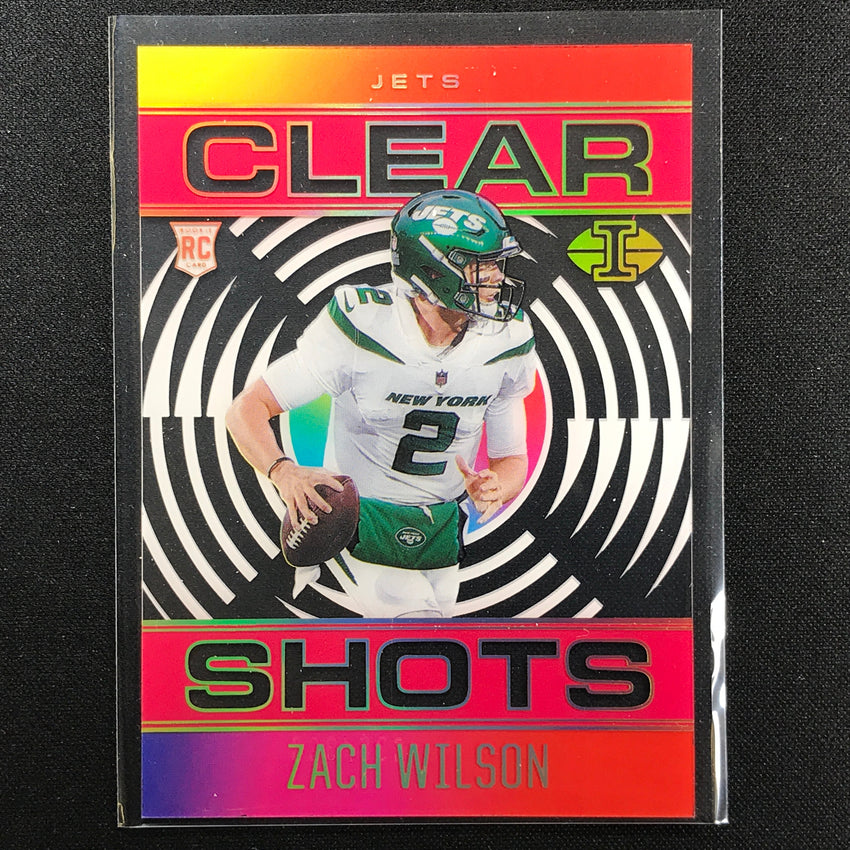 2021 Illusions Zach Wilson Rookie Clear Shots Acetate Pink 66/399
