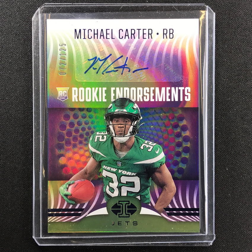 2021 Illusions Michael Carter Rookie Endorsements Auto Sapphire 72/125