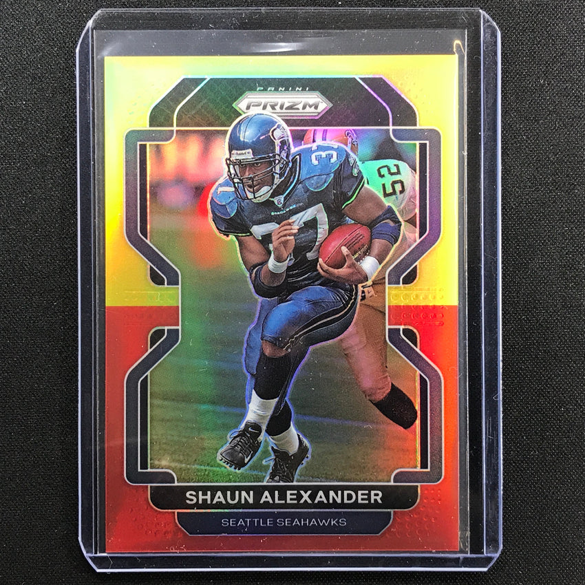2021 Prizm Shaun Alexander Red And Yellow 13/39