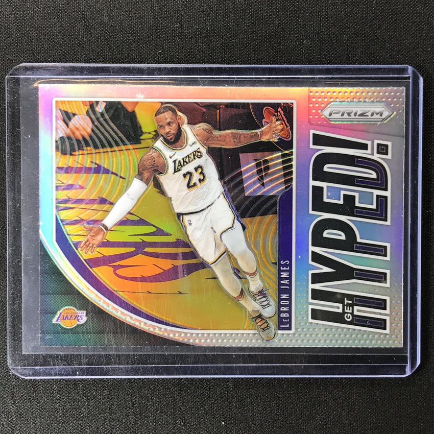 2019-20 Prizm Lebron James Get Hyped Silver Prizm No 2