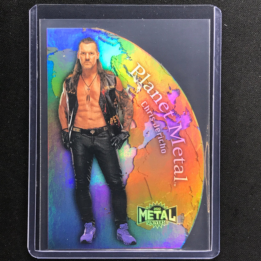 2022 Metal Universe AEW CHRIS JERICHO Planet Metal Die-Cut Gold SP #2