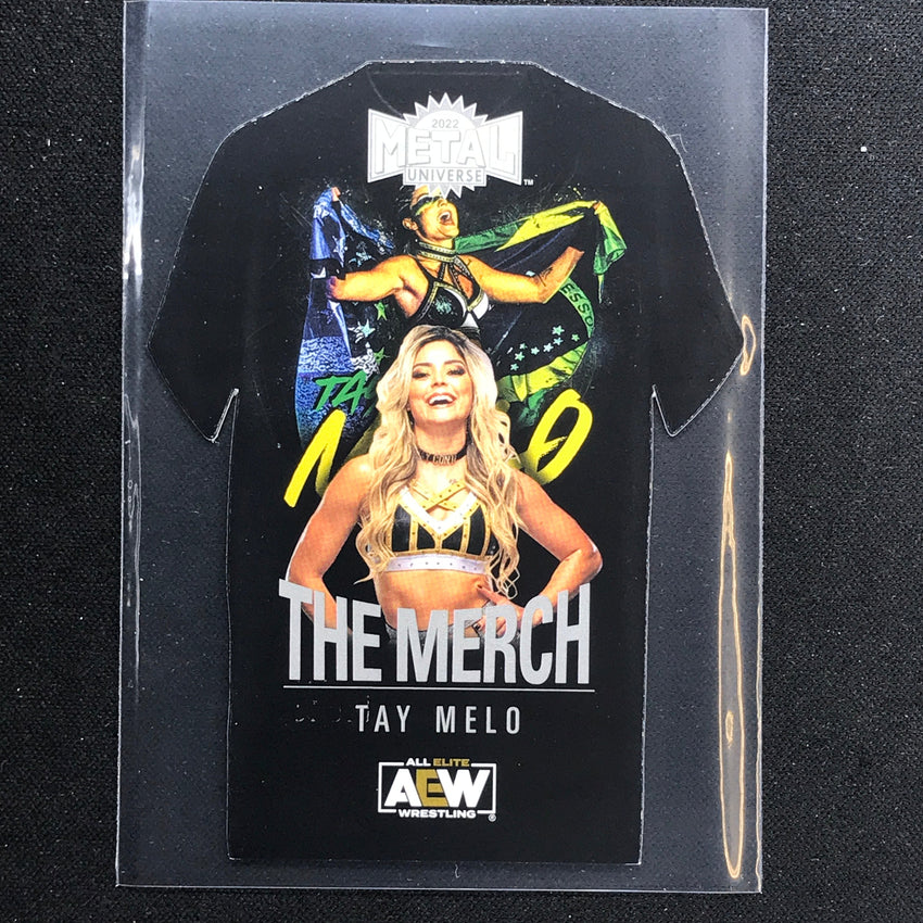 2022 Metal Universe AEW TAY MELO The Merch Die-Cut Base #24