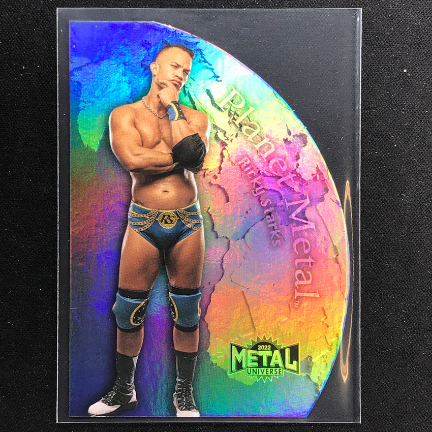 2022 Metal Universe AEW RICKY STARKS Planet Metal Die-Cut Base #1