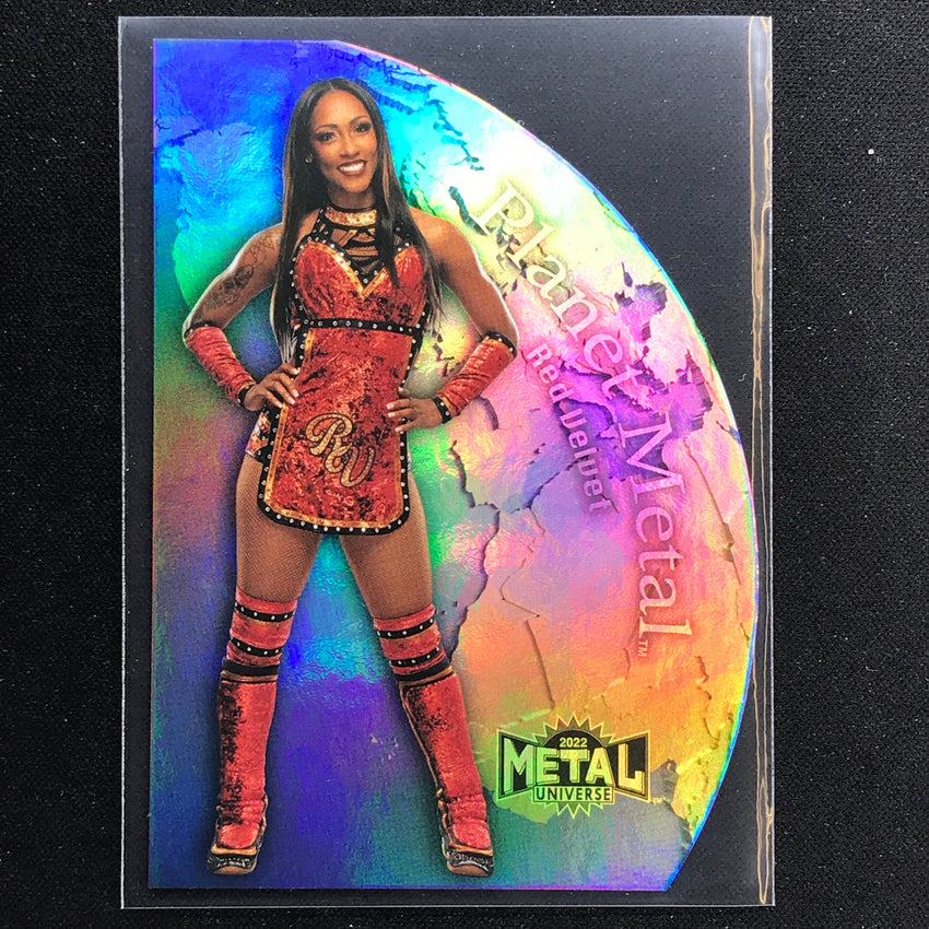 2022 Metal Universe AEW RED VELVET Planet Metal Die-Cut Base #10