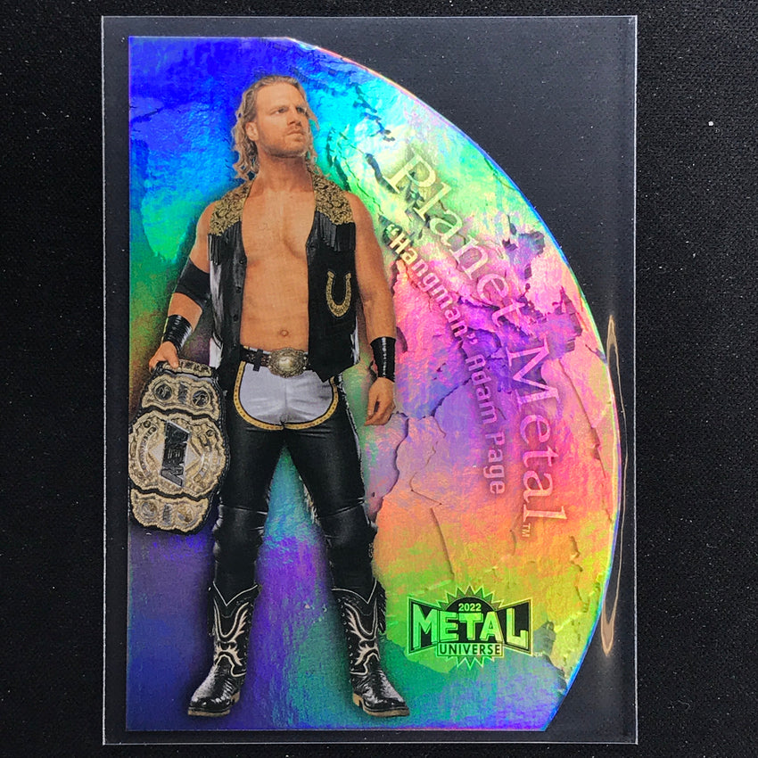 2022 Metal Universe AEW Hangman Adam Page Planet Metal Die-cut Base No 12
