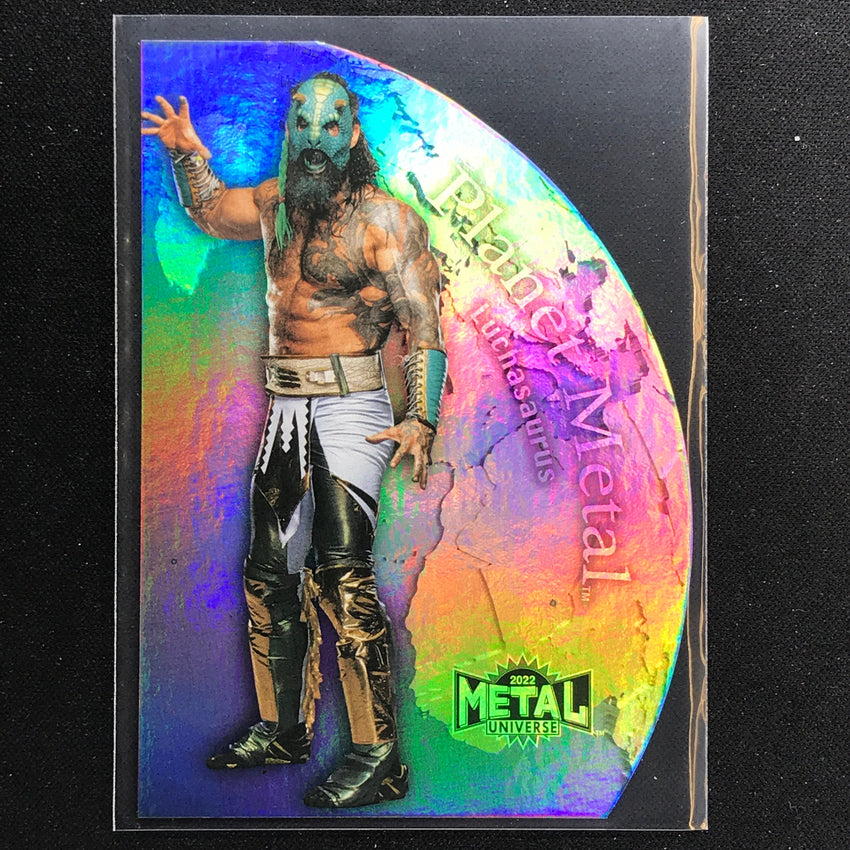 2022 Metal Universe AEW LUCHASAURUS Planet Metal Die-Cut Base #15