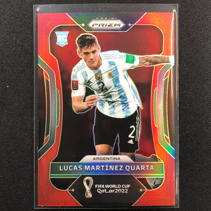 2022 Prizm FIFA World Cup Qatar LUCAS MARTINEZ QUARTA Rookie Red /399 #8