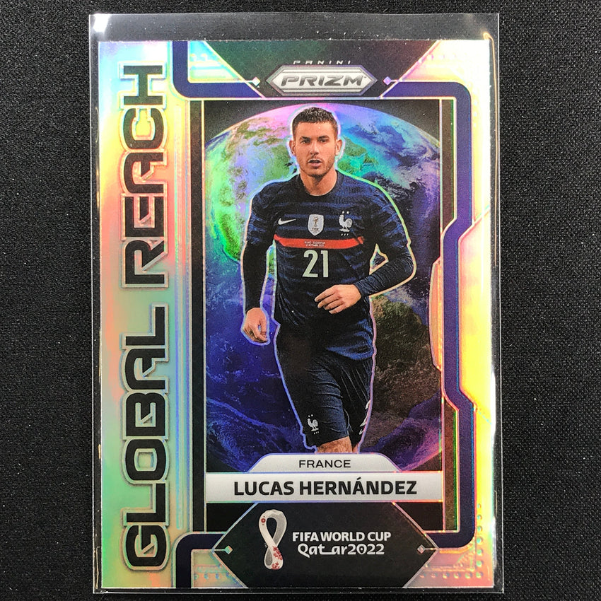 2022 Prizm FIFA World Cup Qatar LUCAS HERNANDEZ Global Reach Silver #12