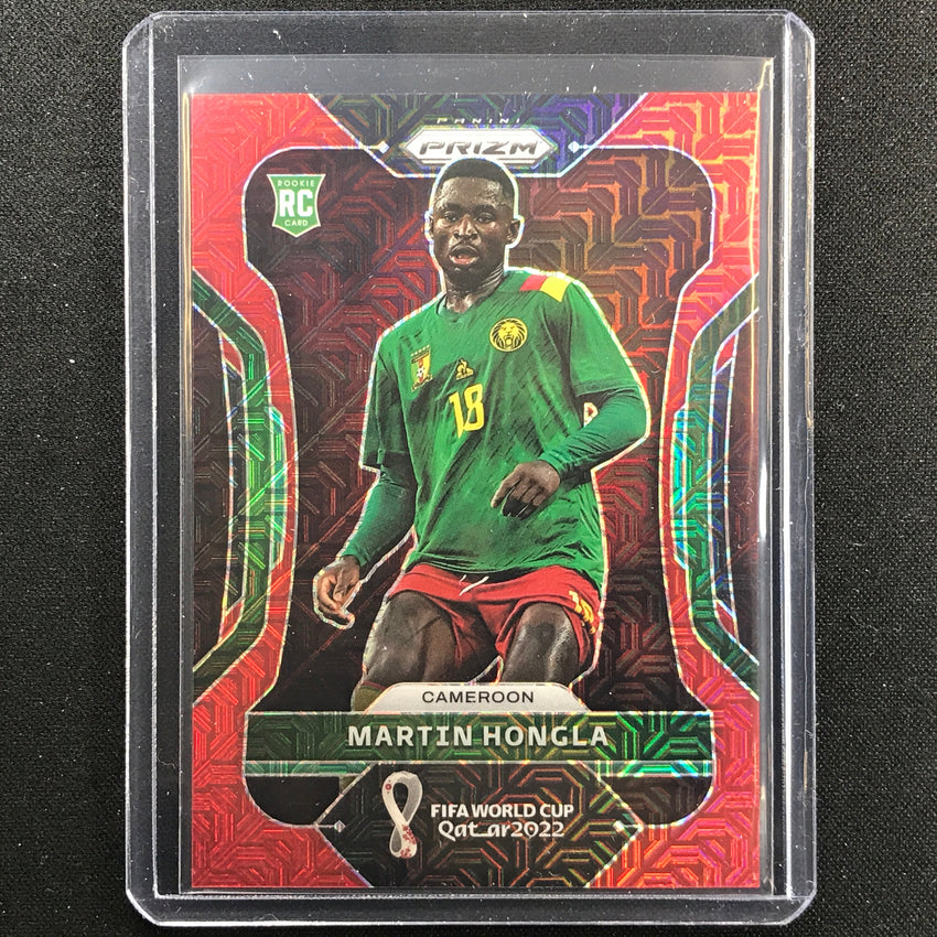 2022 Prizm Fifa World Cup Qatar Martin Hongla Rookie Red Mojo 34/99