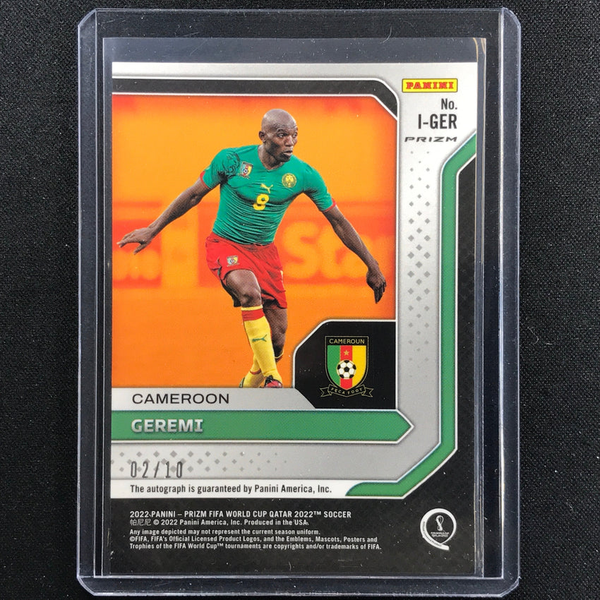 2022 Prizm Fifa World Cup Qatar Geremi International Ink Auto Gold 2/10