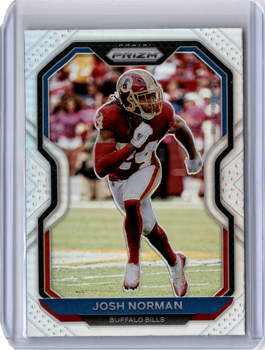 2020 Prizm Football JOSH NORMAN Silver Prizm #8-Cherry Collectables