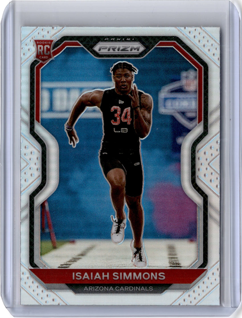 2020 Prizm Football ISAIAH SIMMONS Silver Rookie Prizm #323-Cherry Collectables
