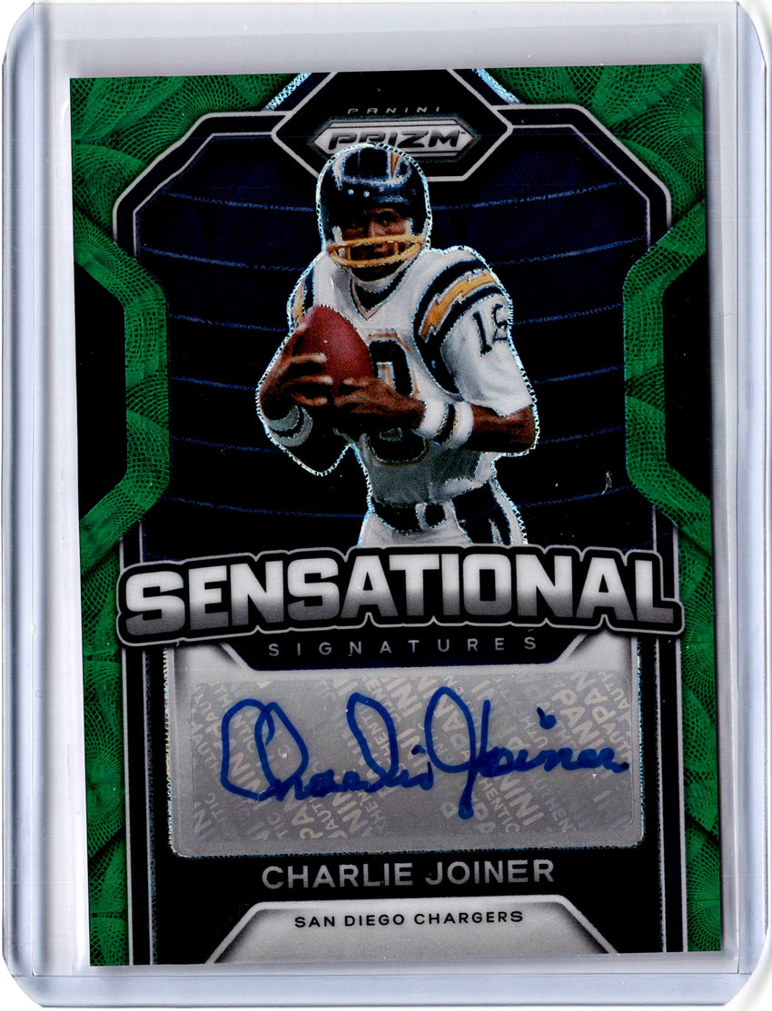 2020 Prizm Football CHARLE JOINER Sensational Signatures Auto Green Scope 1/25-Cherry Collectables